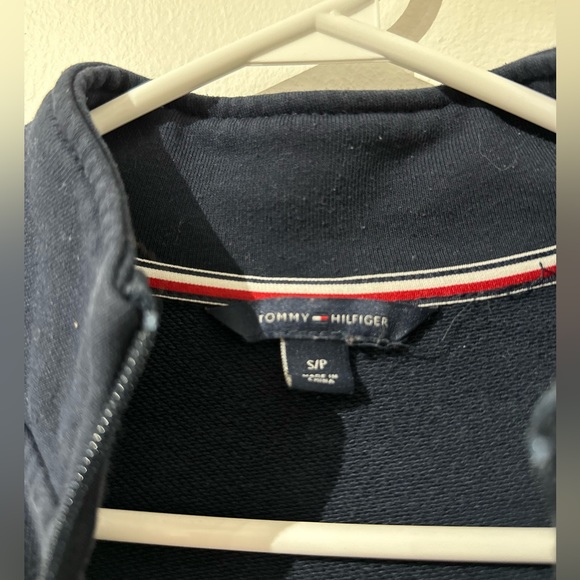 Tommy Hilfiger Zip Up Sweater with Logo on Sleeve - Picture 3 of 4